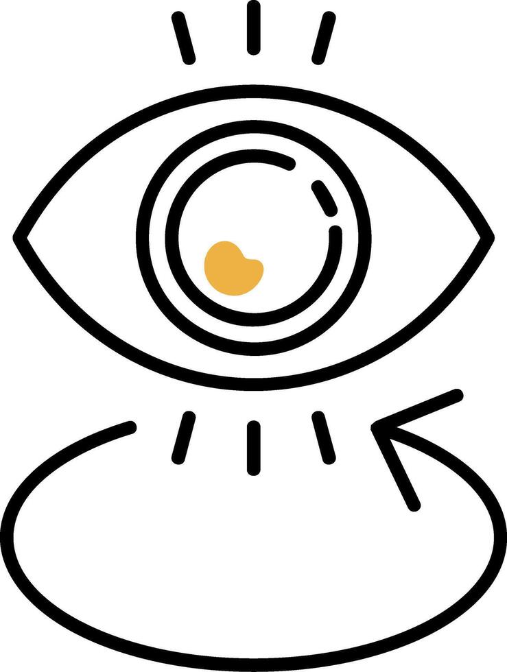 ojo desollado lleno icono vector