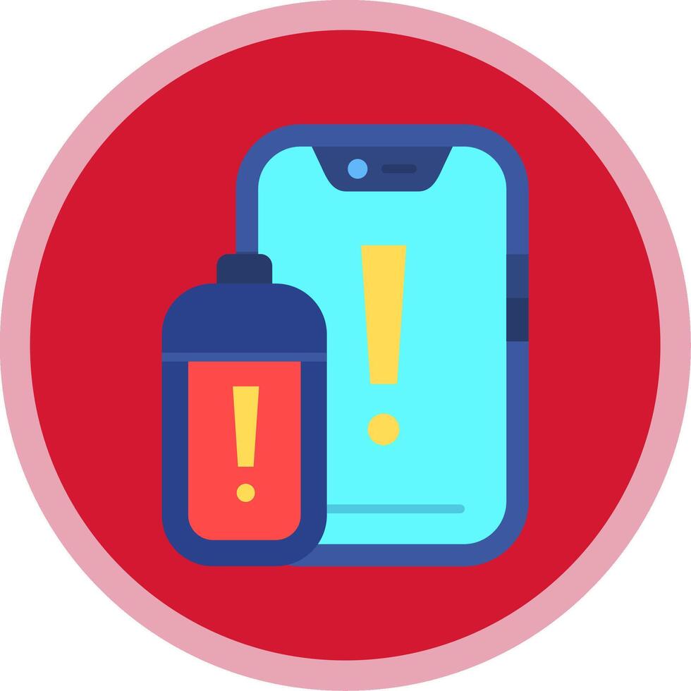 Battery Flat Multi Circle Icon vector