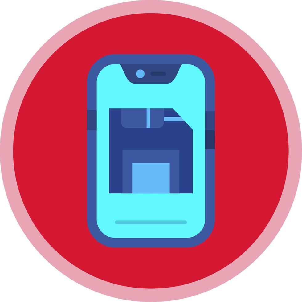 Save Flat Multi Circle Icon vector