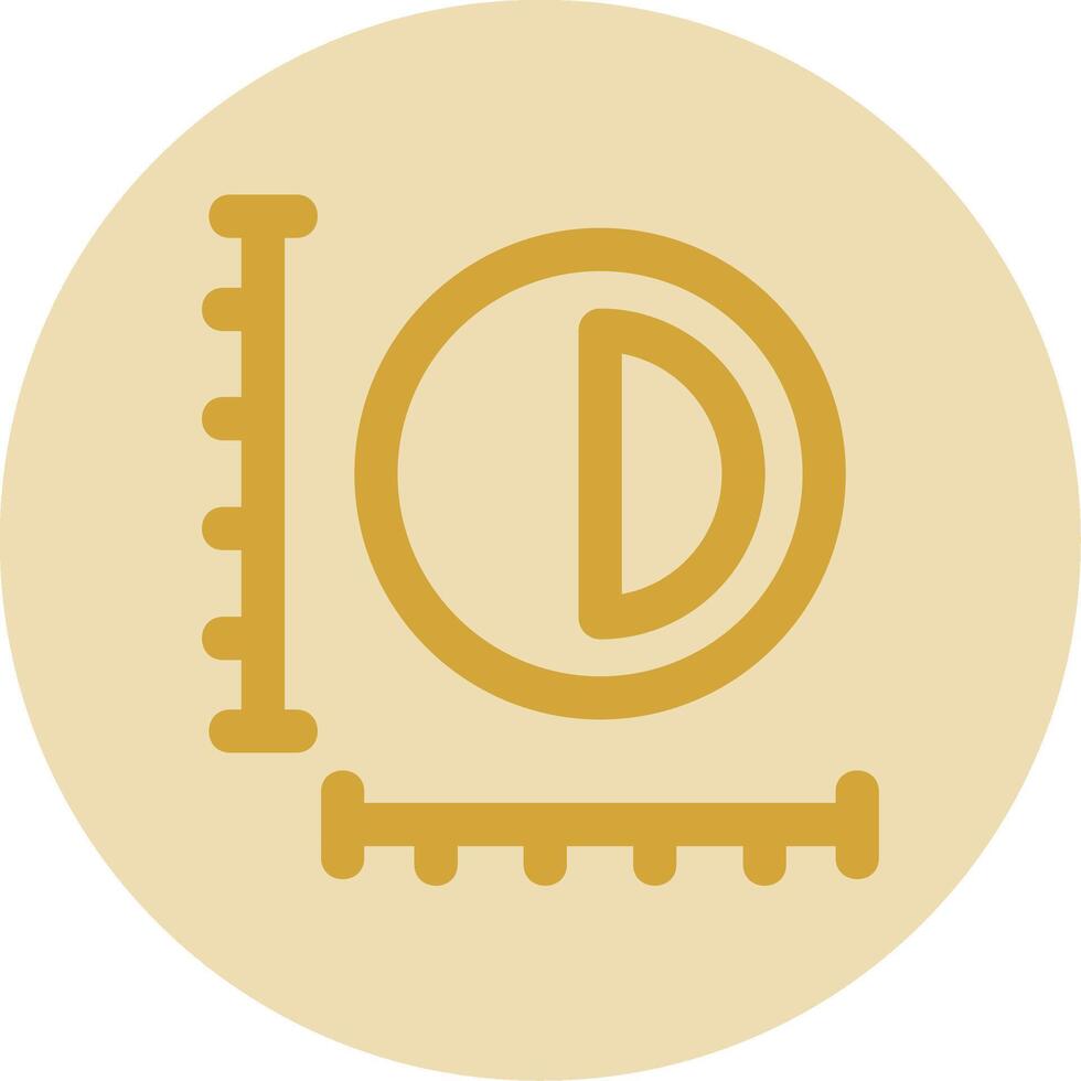 Sizing Line Yellow Circle Icon vector