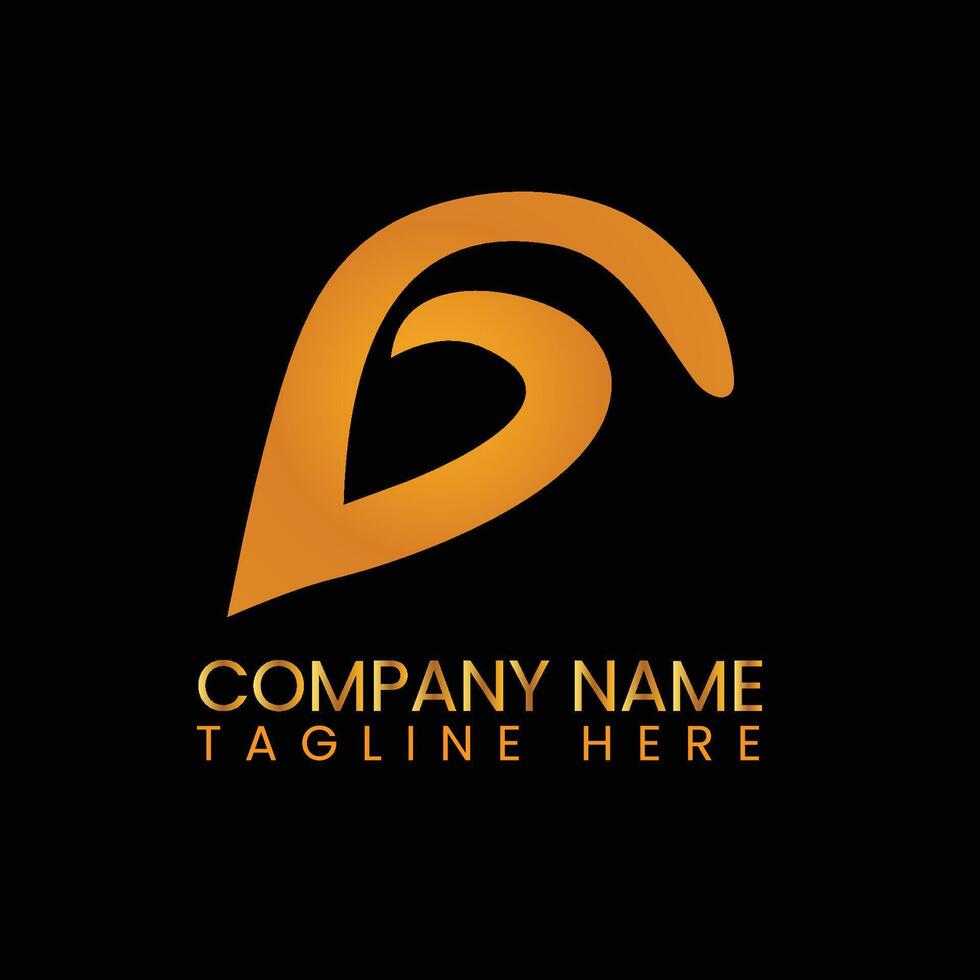 golden logo for business vector
