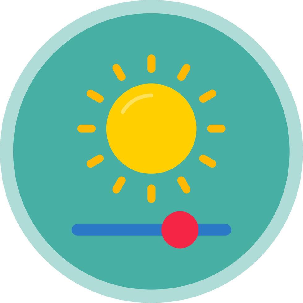 Brightness Flat Multi Circle Icon vector