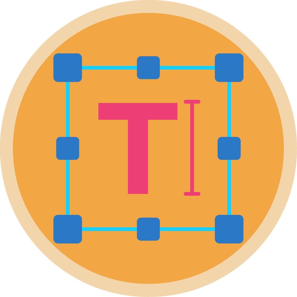 Text Flat Multi Circle Icon vector