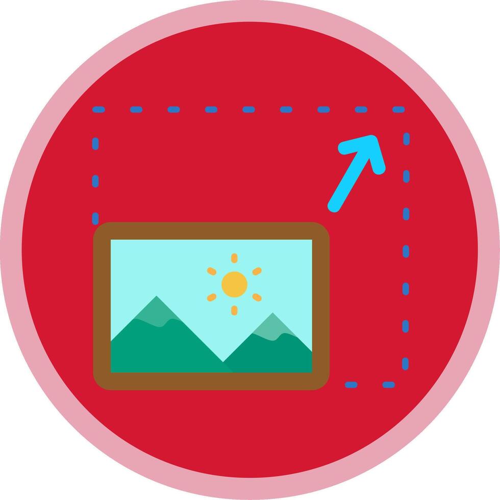 Resize Flat Multi Circle Icon vector