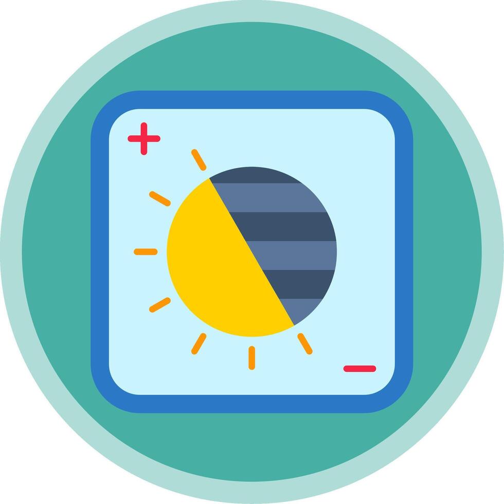 Exposure Flat Multi Circle Icon vector