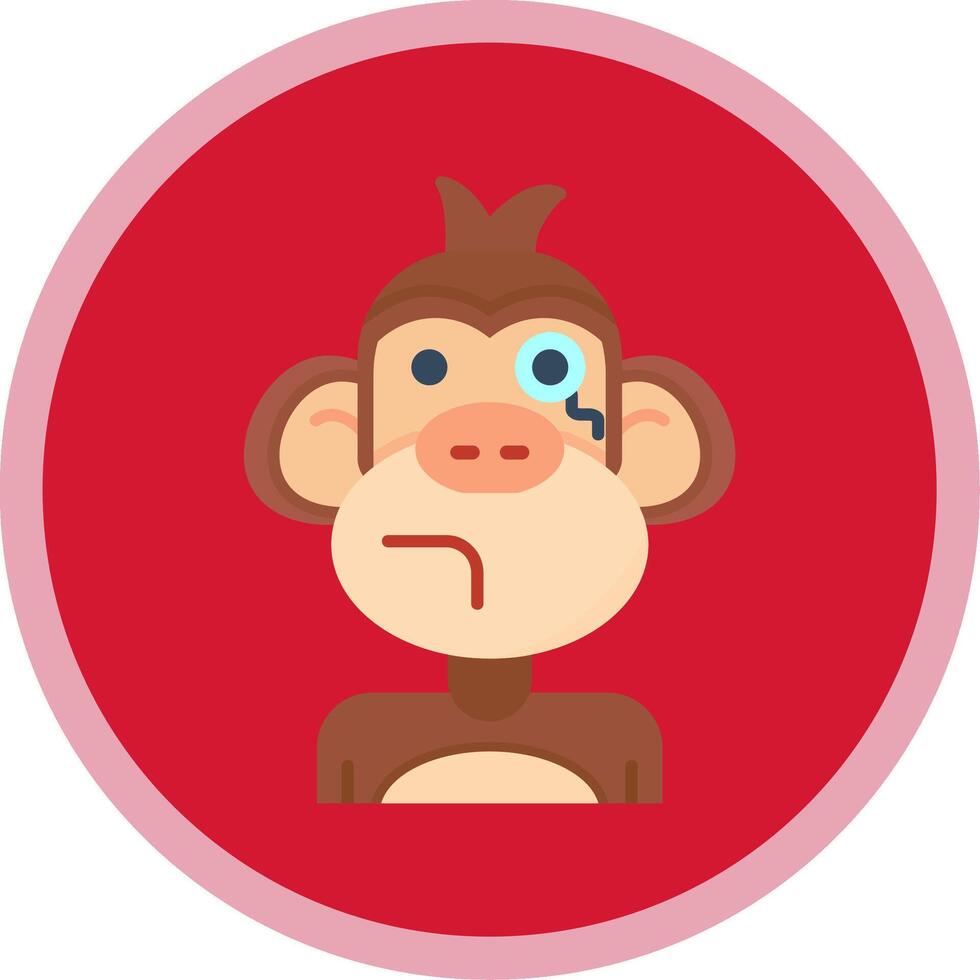 Monocle Flat Multi Circle Icon vector