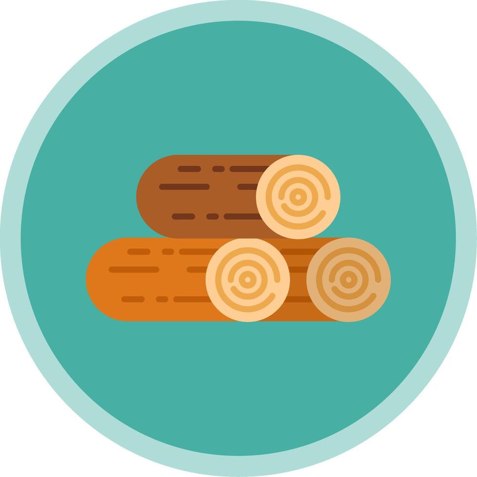 Wood Flat Multi Circle Icon vector