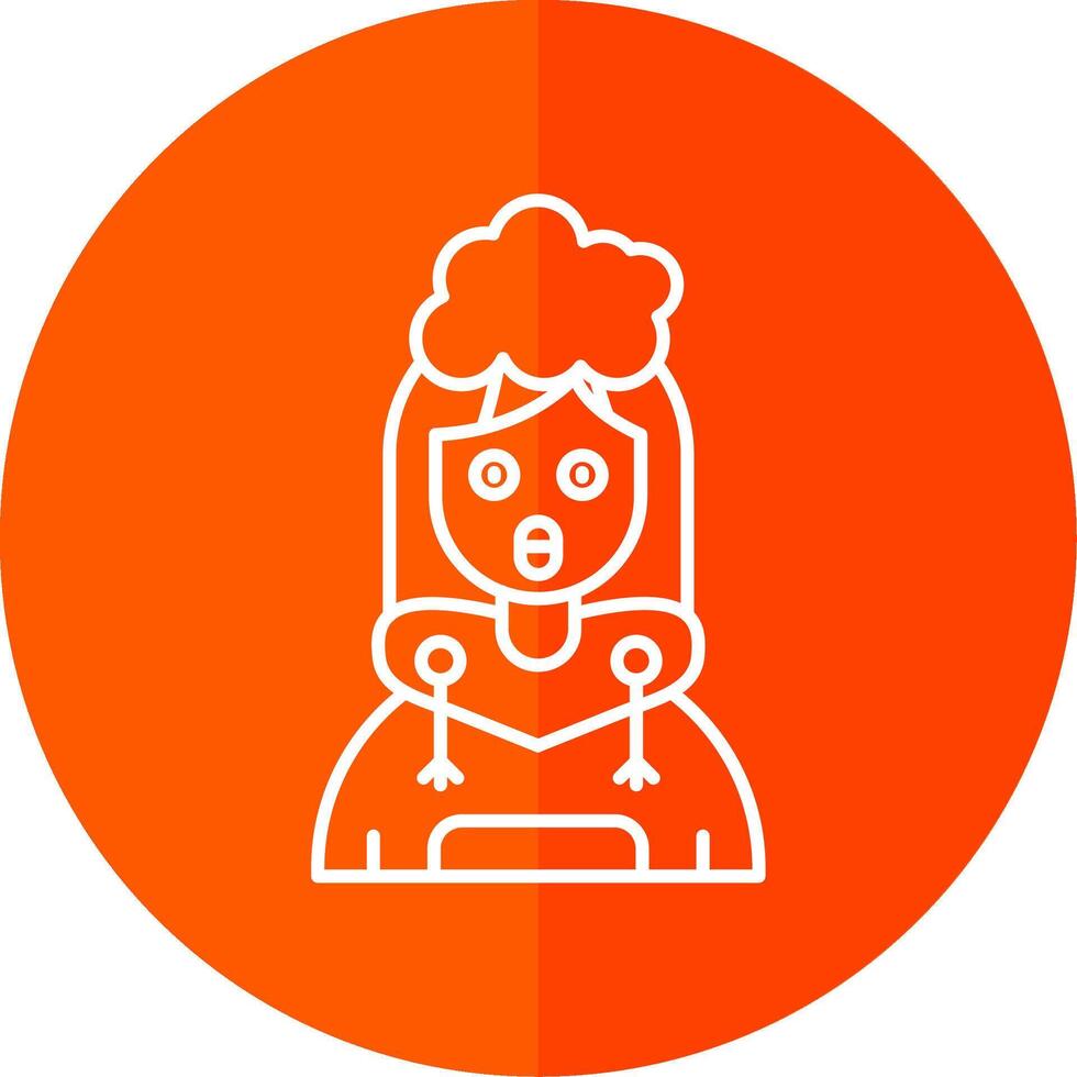 Exploding Line Red Circle Icon vector