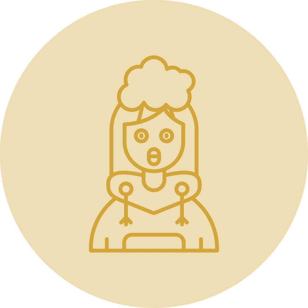 Exploding Line Yellow Circle Icon vector