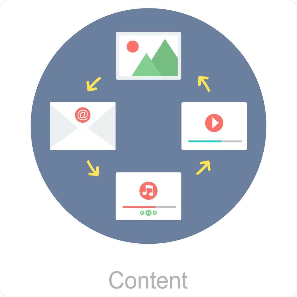 Content and paper icon concept vector