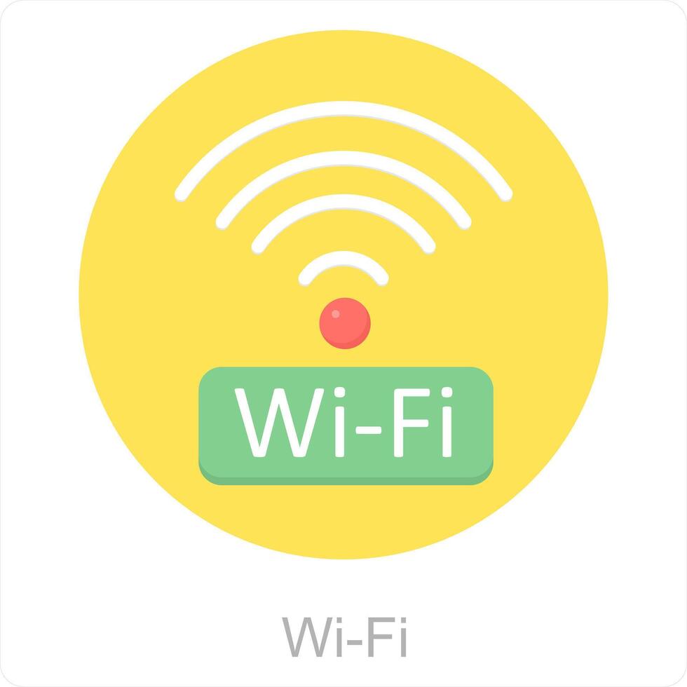 Wifi and signal icon concept vector