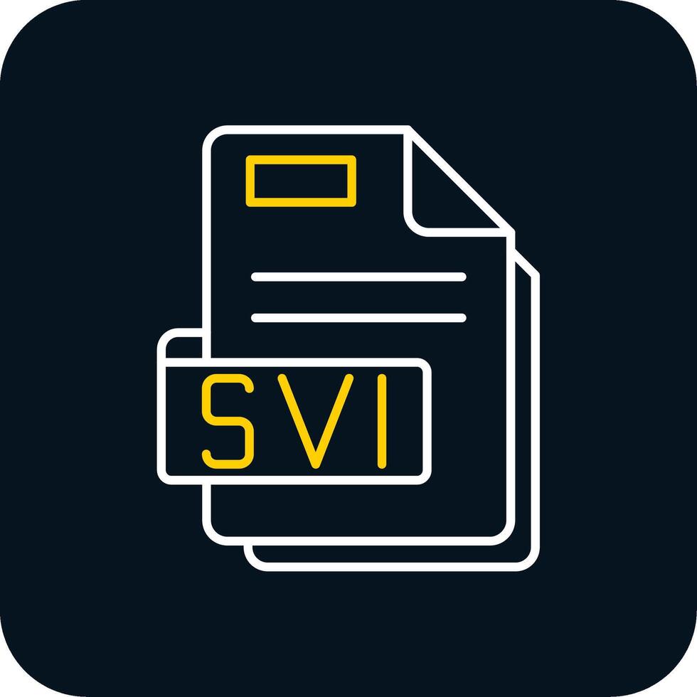 Svi Line Yellow White Icon vector