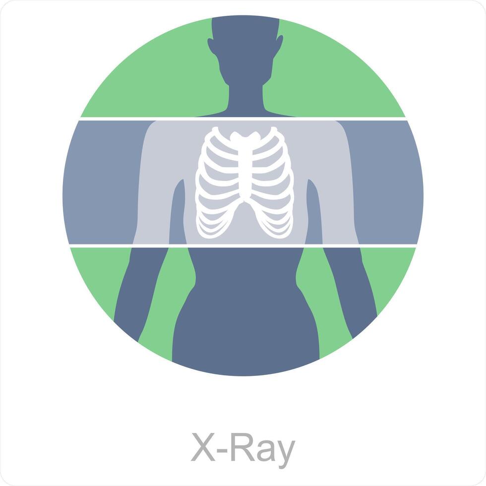 X-Ray and medicine icon concept vector