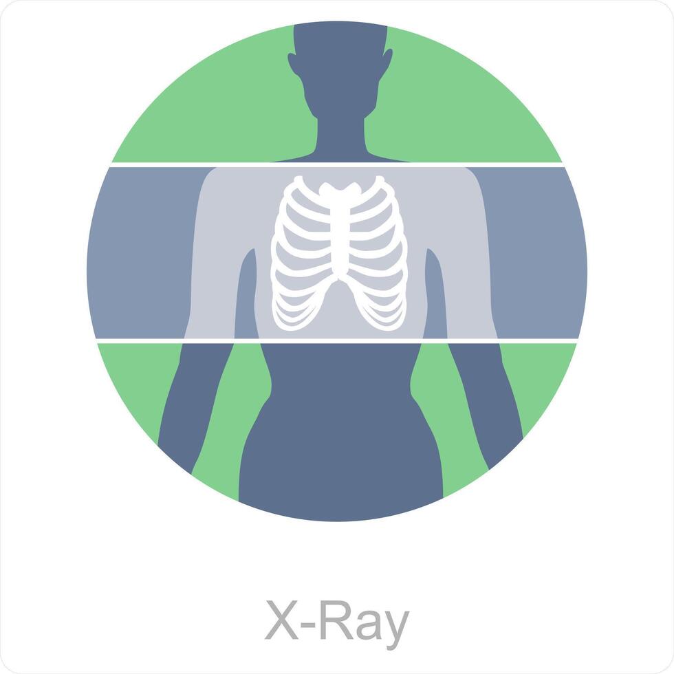 X-Ray and medicine icon concept vector
