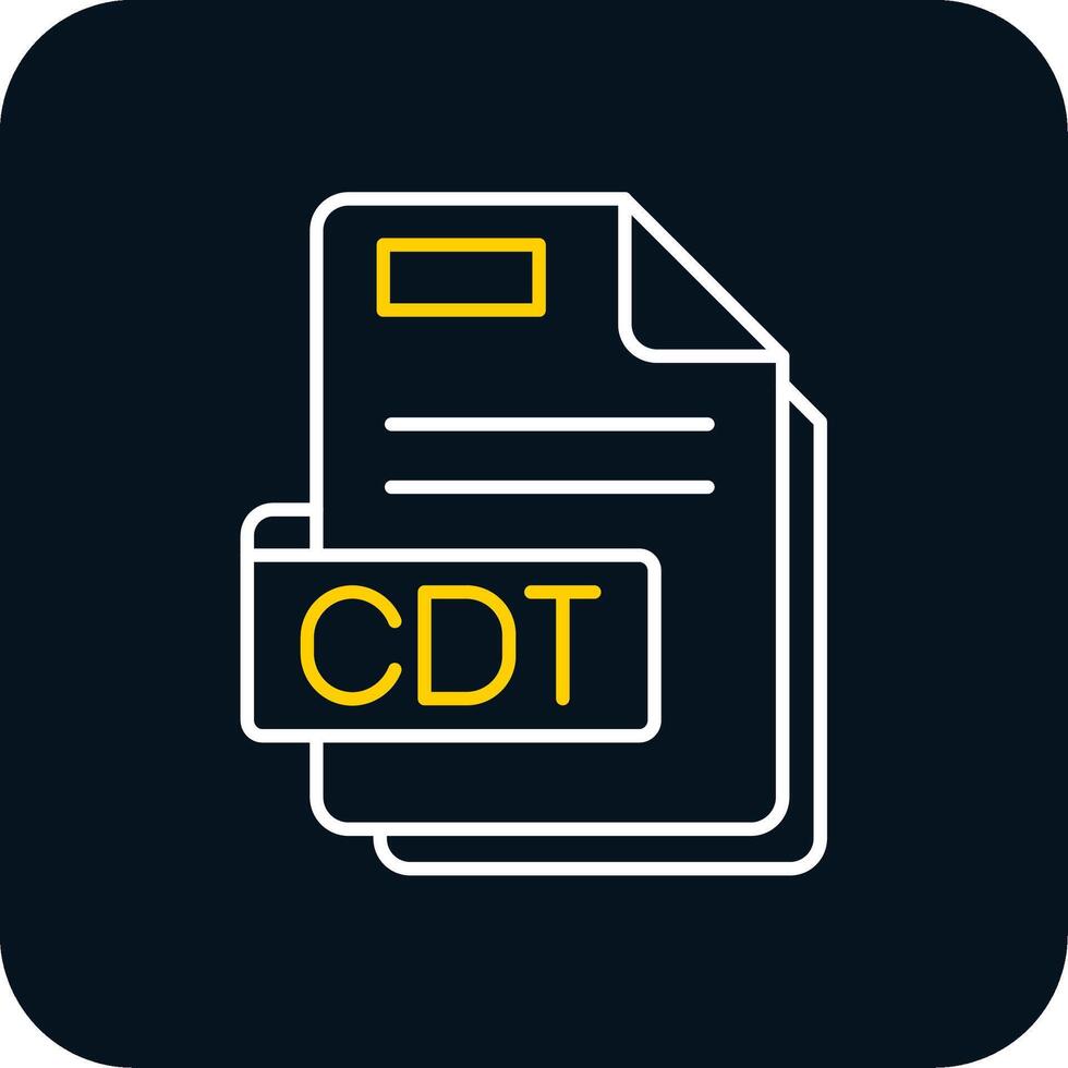 Cdt Line Yellow White Icon vector