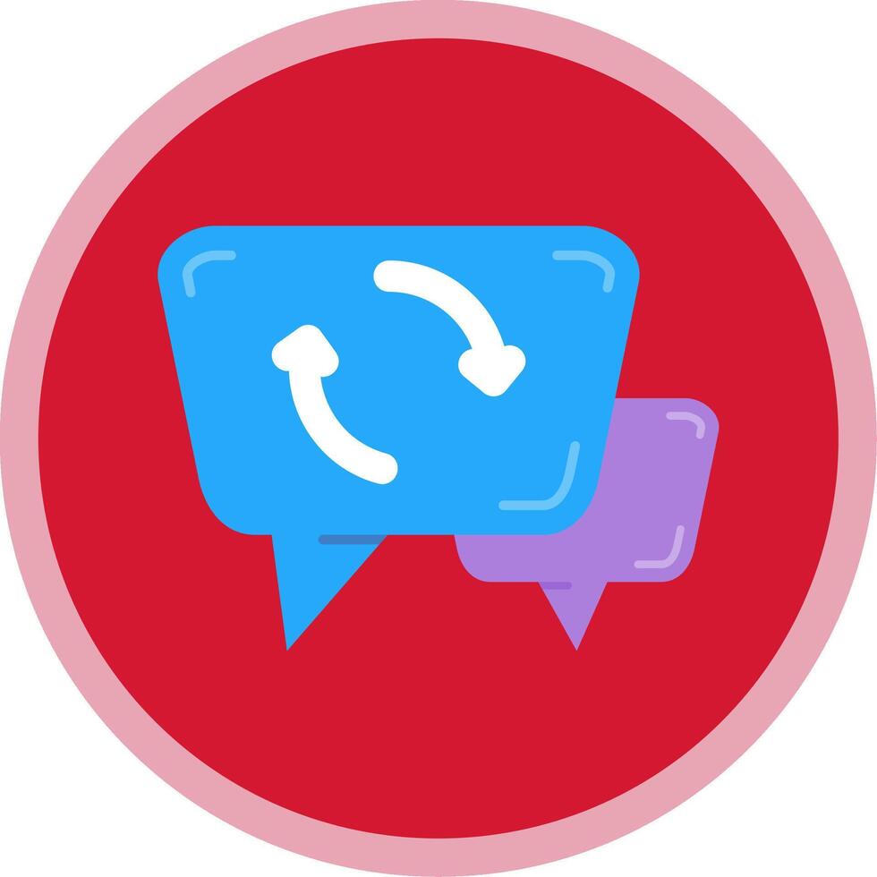 Syncing Flat Multi Circle Icon vector