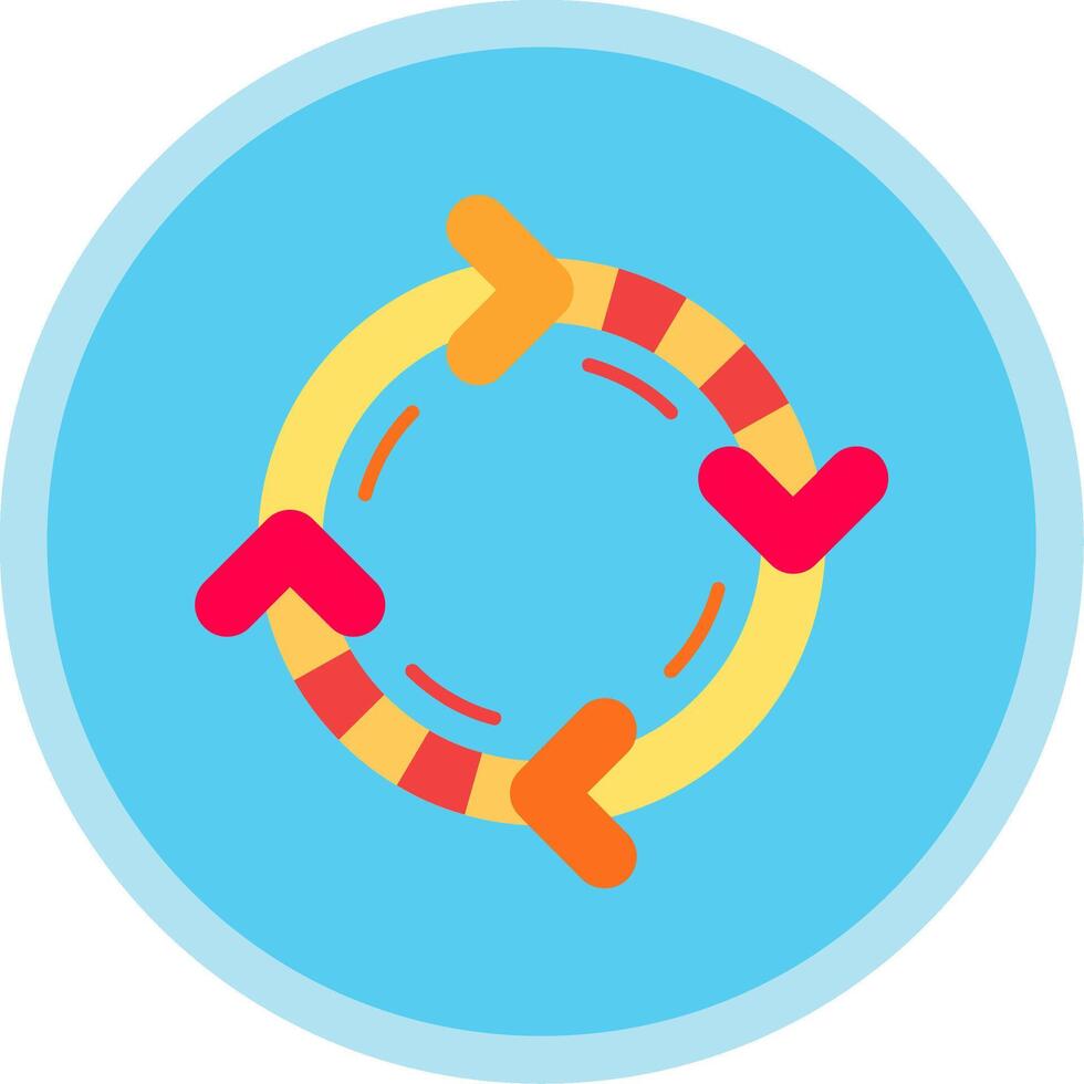 Diagram Flat Multi Circle Icon vector