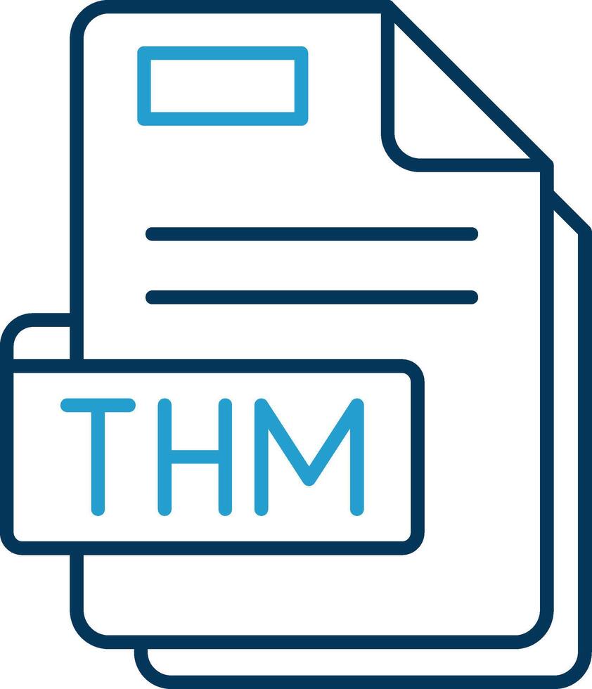 Thm Line Blue Two Color Icon vector