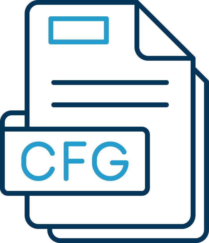 Cfg Line Blue Two Color Icon vector