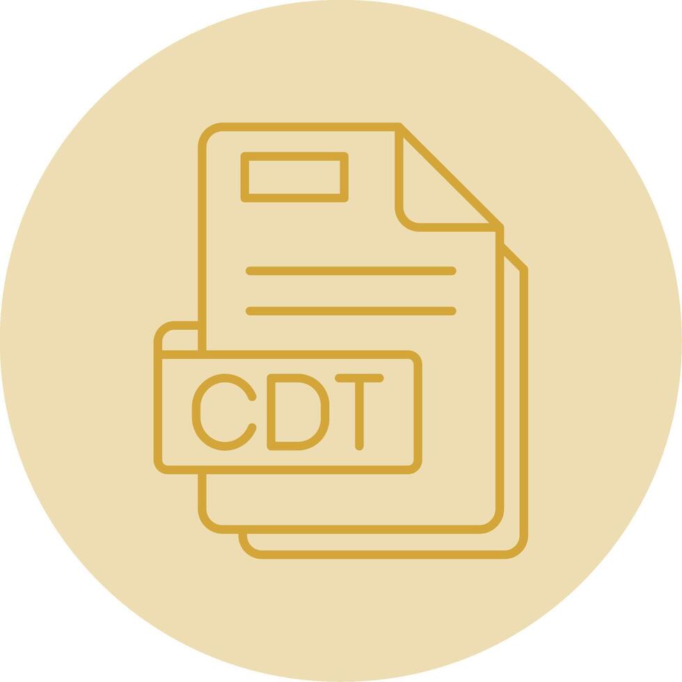 CDT línea amarillo circulo icono vector