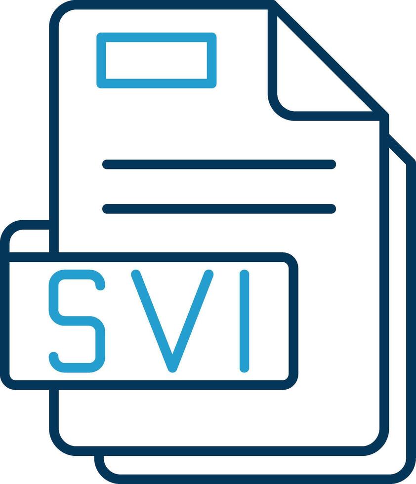 Svi Line Blue Two Color Icon vector