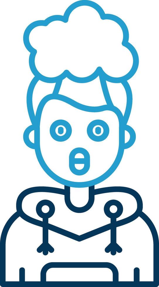 Exploding Line Blue Two Color Icon vector
