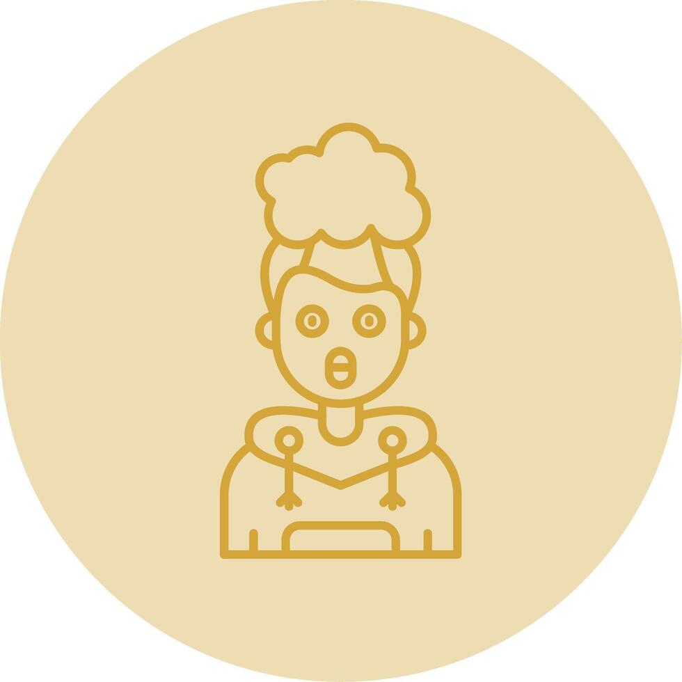 Exploding Line Yellow Circle Icon vector