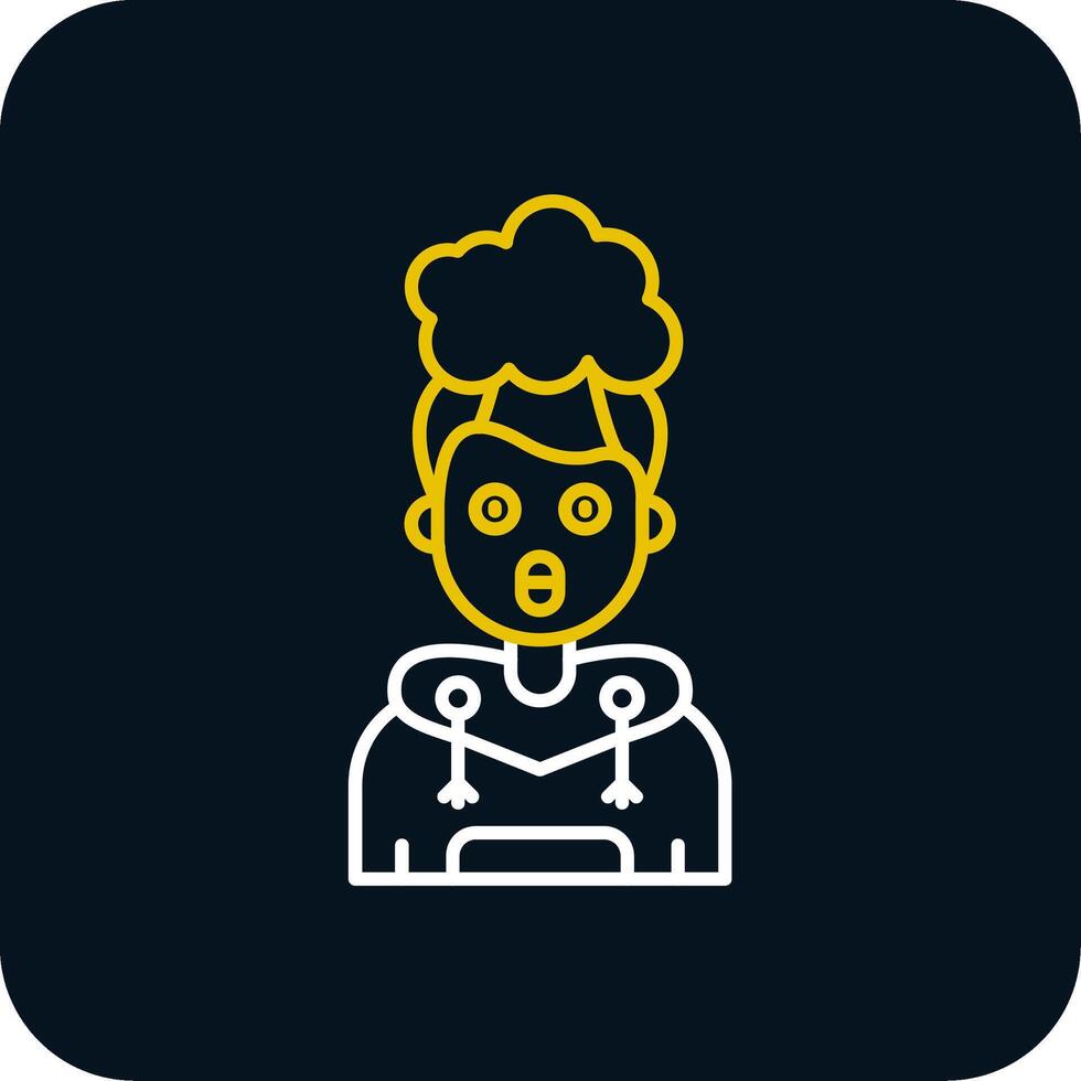 Exploding Line Yellow White Icon vector