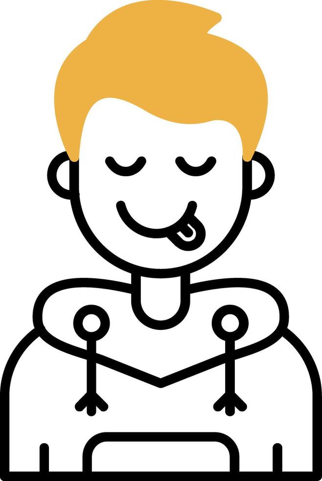 Tongue Skined Filled Icon vector