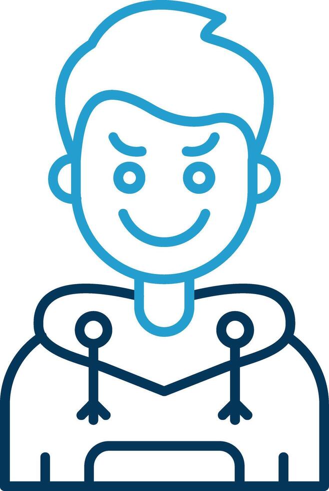 Envy Line Blue Two Color Icon vector