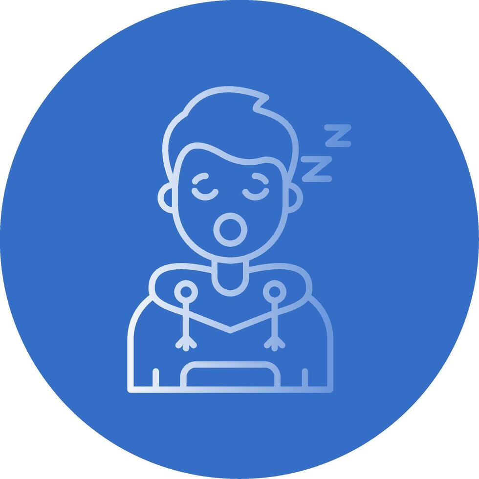 Sleep Gradient Line Circle Icon vector