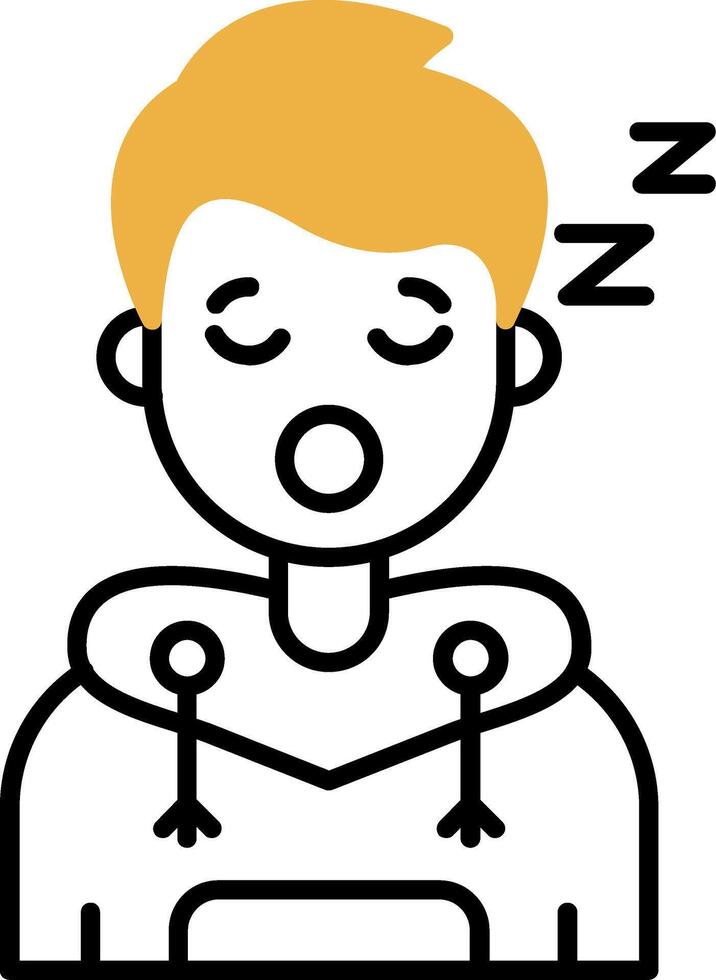 Sleep Skined Filled Icon vector