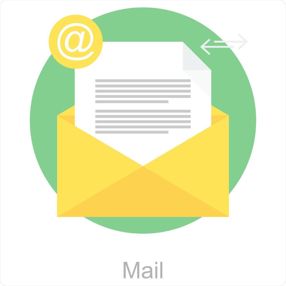 Mail and email icon concept vector