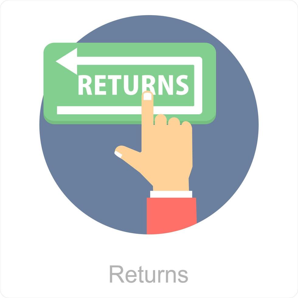 Returns and exchange icon concept vector