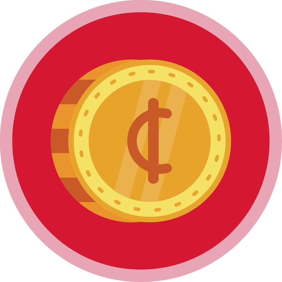 Cedis Flat Multi Circle Icon vector