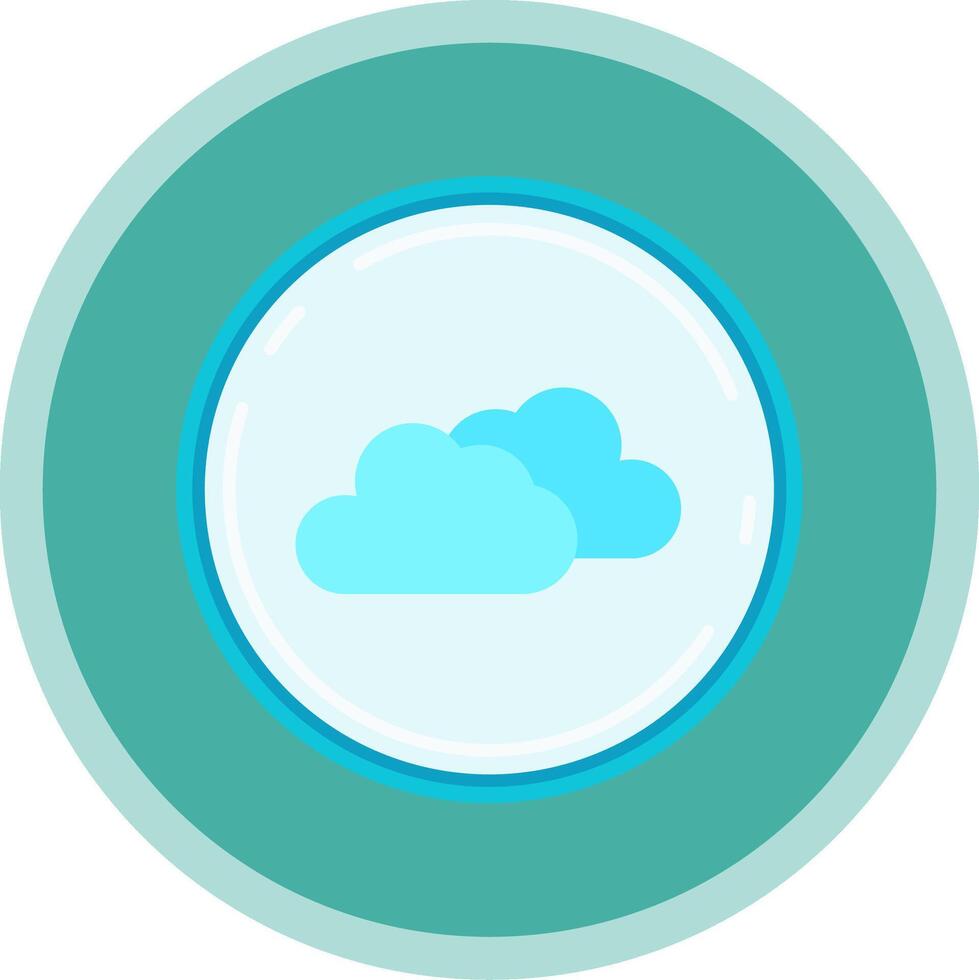 Cloud Flat Multi Circle Icon vector
