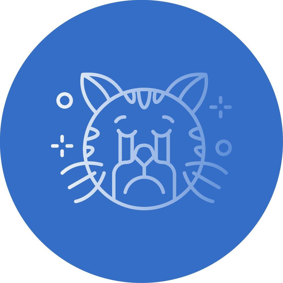 Cry Gradient Line Circle Icon vector
