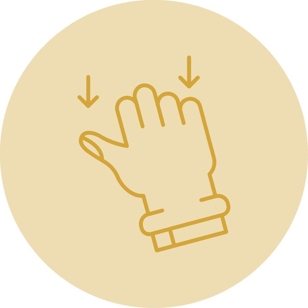 Drag Line Yellow Circle Icon vector