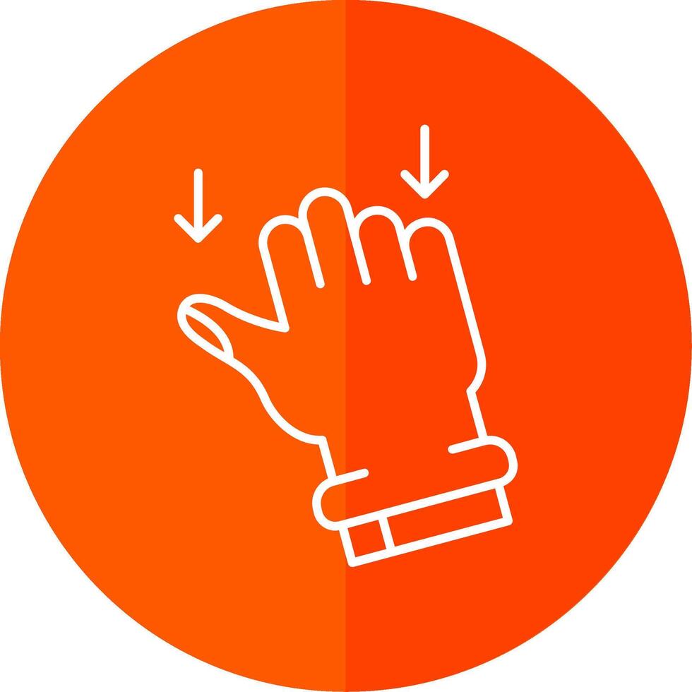 Drag Line Red Circle Icon vector