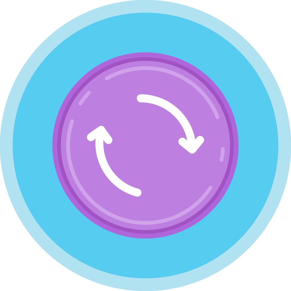 Refresh Flat Multi Circle Icon vector