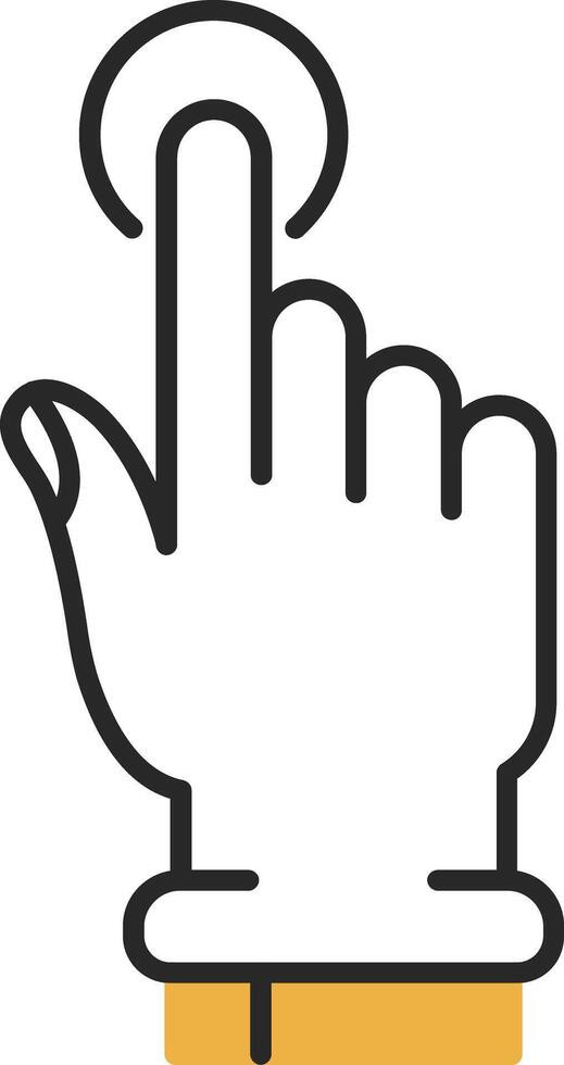 Tap Skined Filled Icon vector