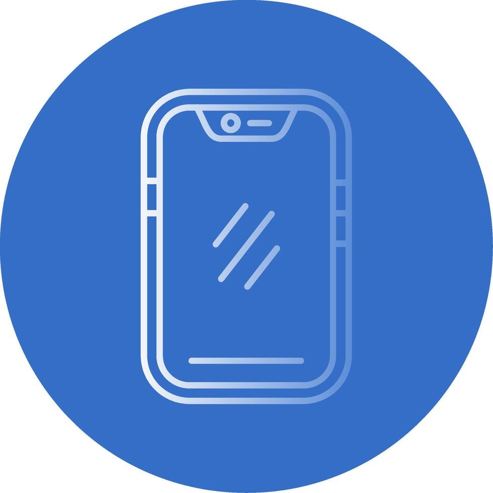 Smartphone Gradient Line Circle Icon vector