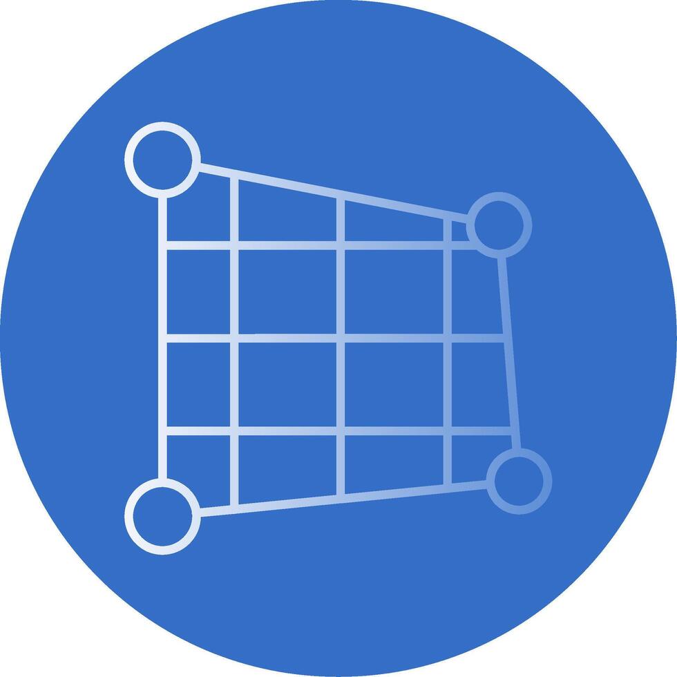 Distort Gradient Line Circle Icon vector