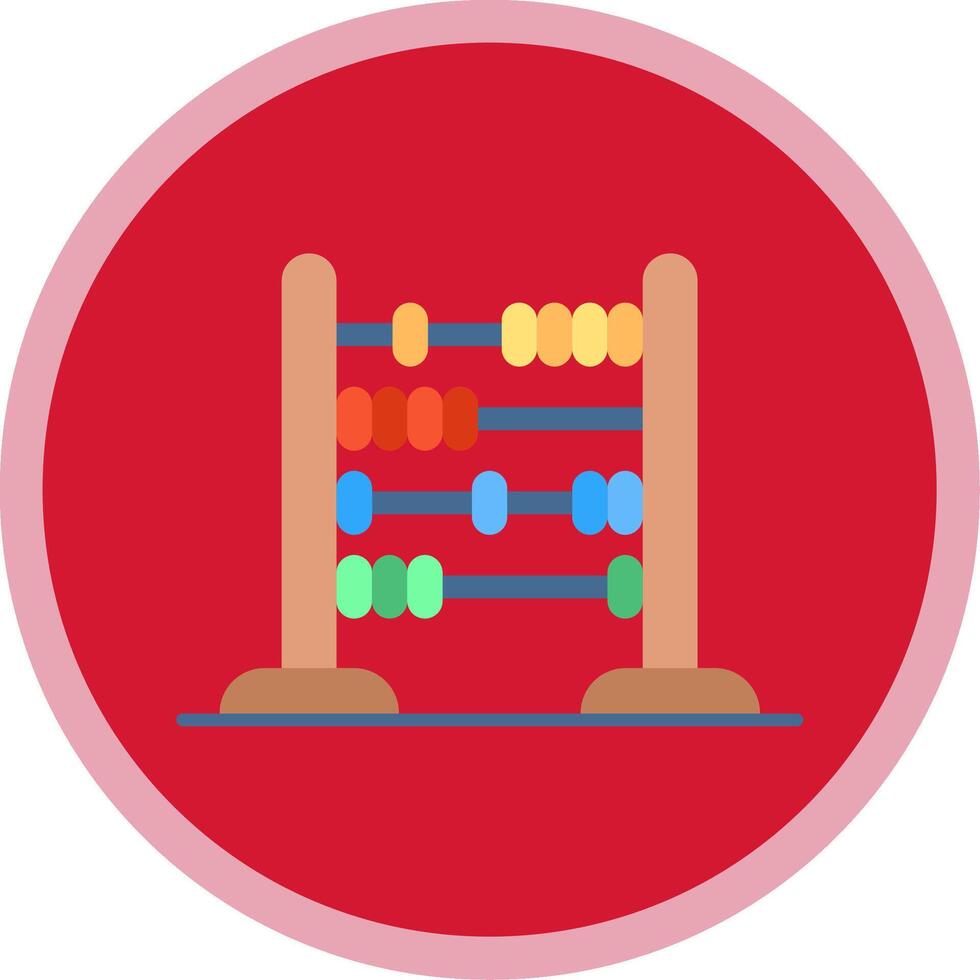 Abacus Flat Multi Circle Icon vector