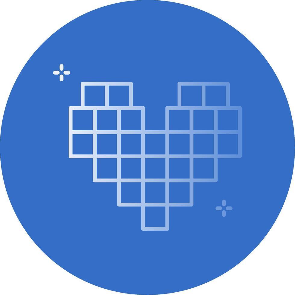 Pixels Gradient Line Circle Icon vector