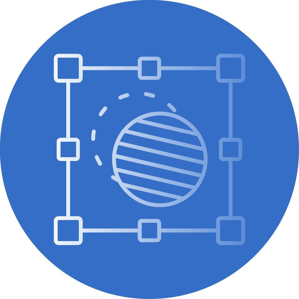 Mask Gradient Line Circle Icon vector