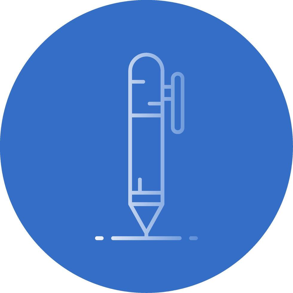 Pen Gradient Line Circle Icon vector