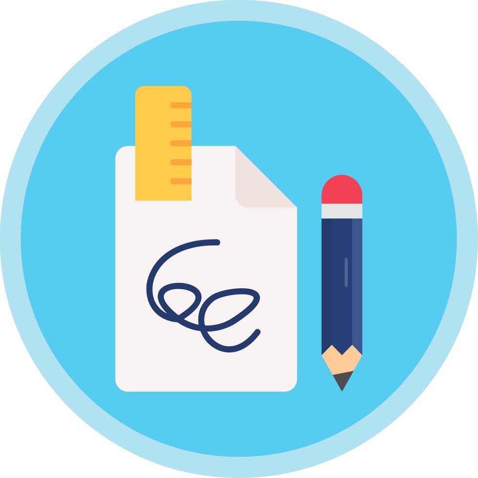 Draft Flat Multi Circle Icon vector