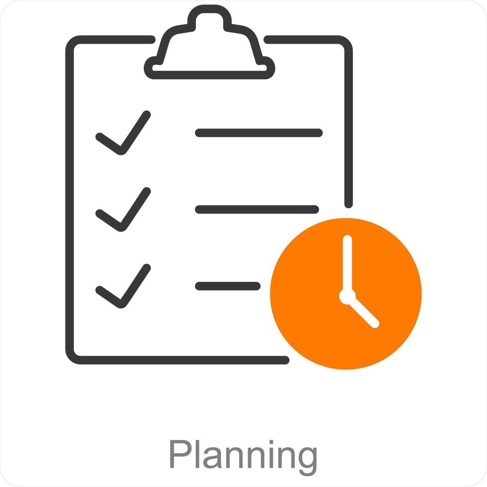 Planning and goal icon concept vector