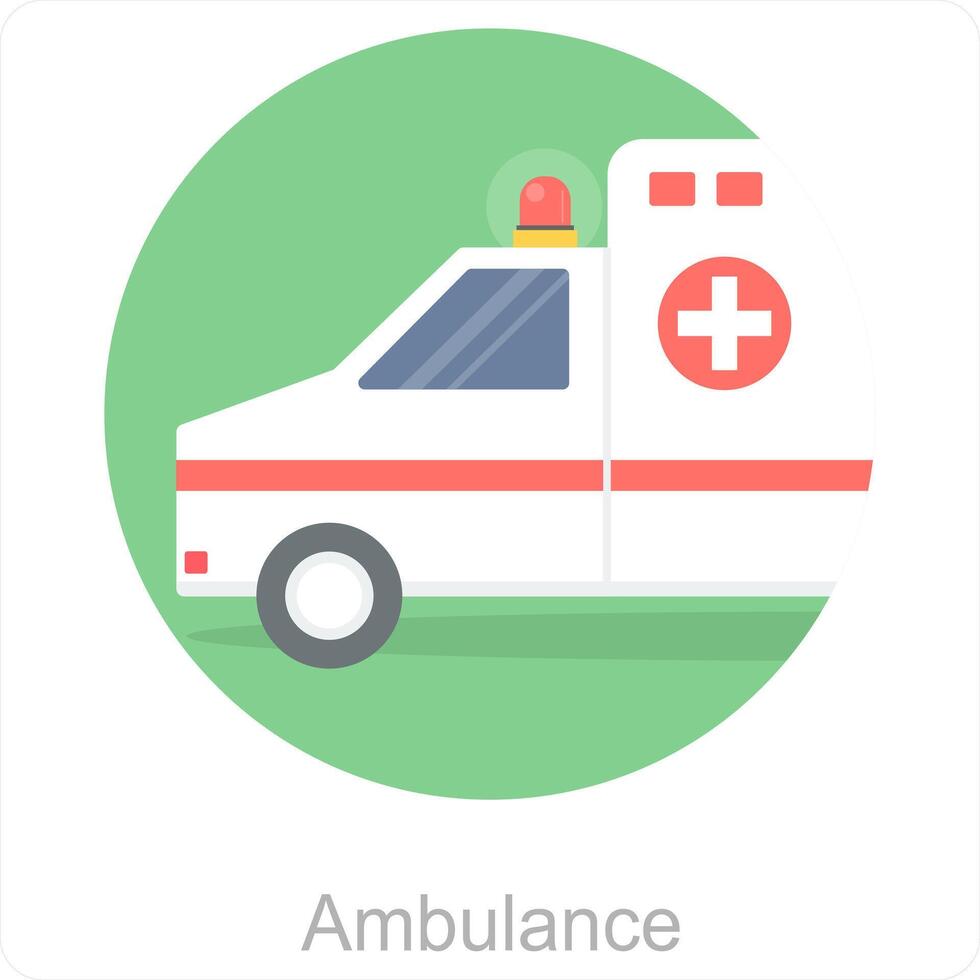 Ambulance and emergency icon concept vector